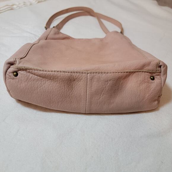 American Leather Co 100% Leather Shoulder Purse Handbag Hobo Austin Triple Entry - Picture 7 of 16